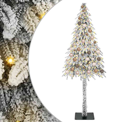 vidaXL Christmas Tree with 300 LEDs White 180 cm PE and Steel