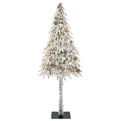 vidaXL Christmas Tree with 300 LEDs White 180 cm PE and Steel
