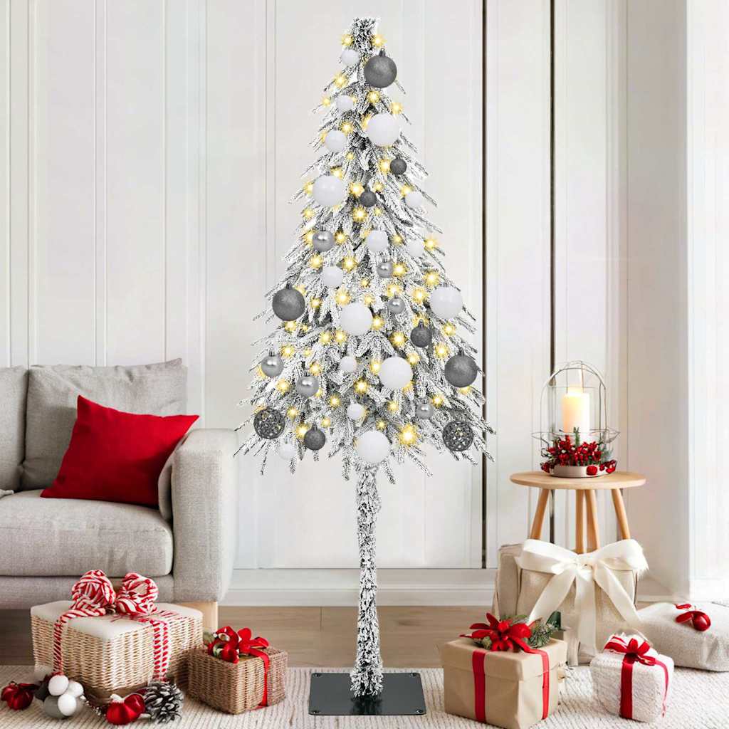 vidaXL Christmas Tree with 300 LEDs White 180 cm PE and Steel