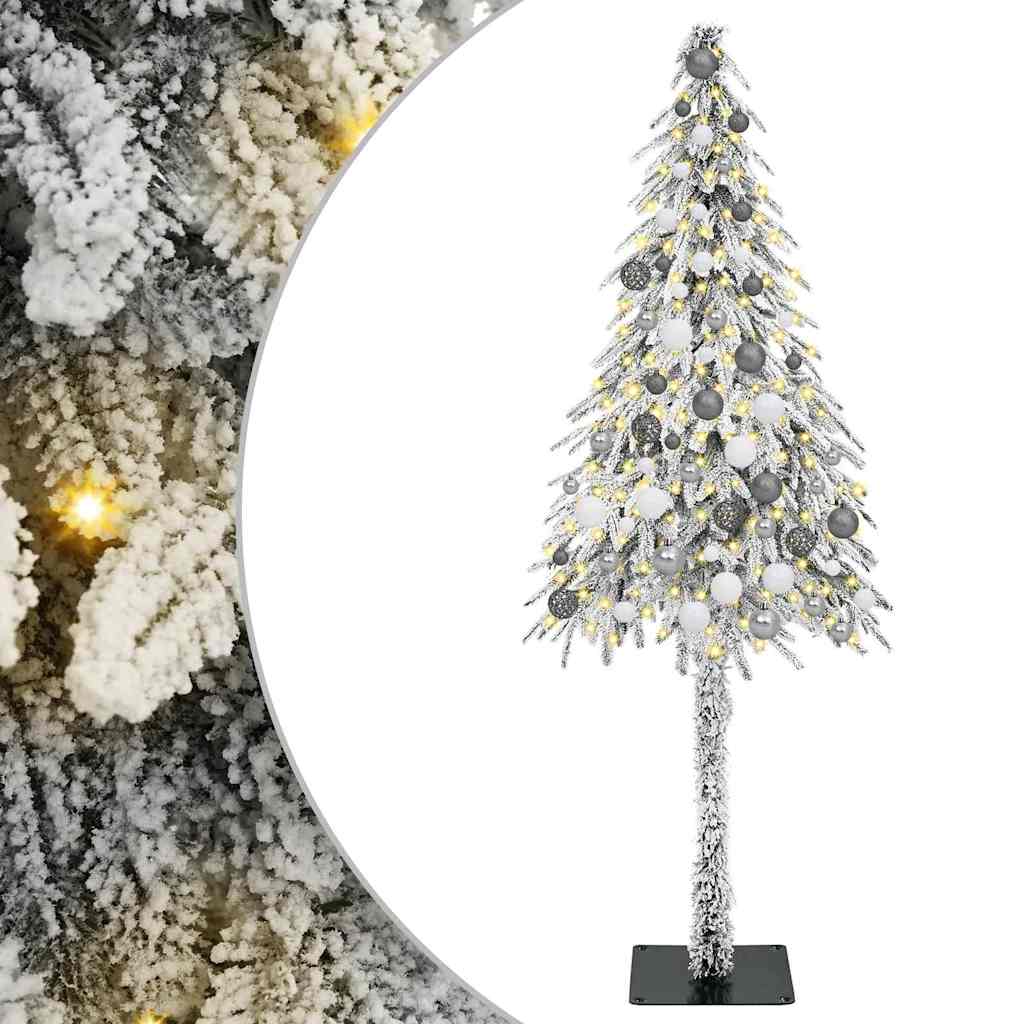 vidaXL Christmas Tree with 300 LEDs White 180 cm PE and Steel
