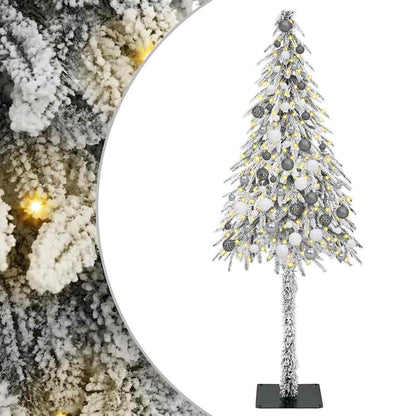vidaXL Christmas Tree with 300 LEDs White 180 cm PE and Steel