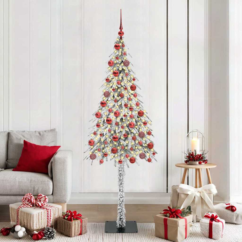 vidaXL Christmas Tree White 180 cm PE and Steel