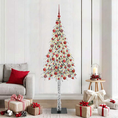 vidaXL Christmas Tree White 180 cm PE and Steel