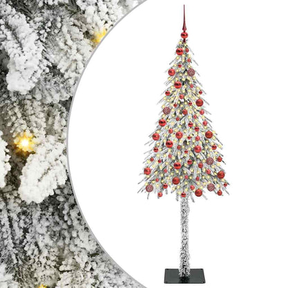 vidaXL Christmas Tree White 180 cm PE and Steel