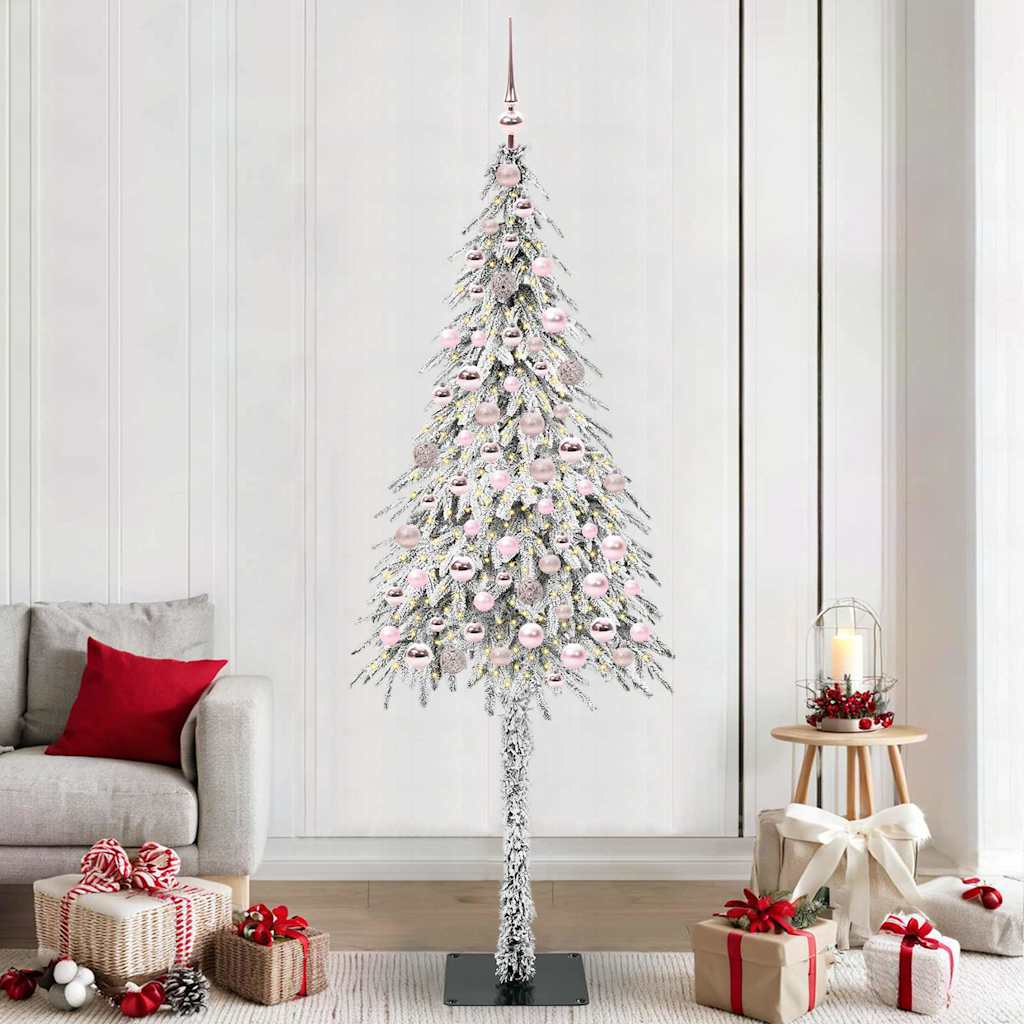 vidaXL Christmas Tree with 300 LEDs White 180 cm PE and Steel