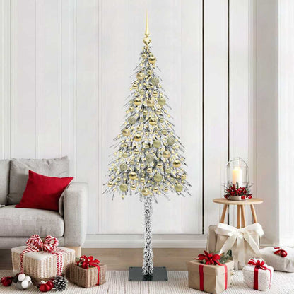 vidaXL Christmas Tree White 180 cm PE and Steel