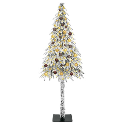 vidaXL Christmas Tree with 300 LEDs White 210 cm PE and Steel