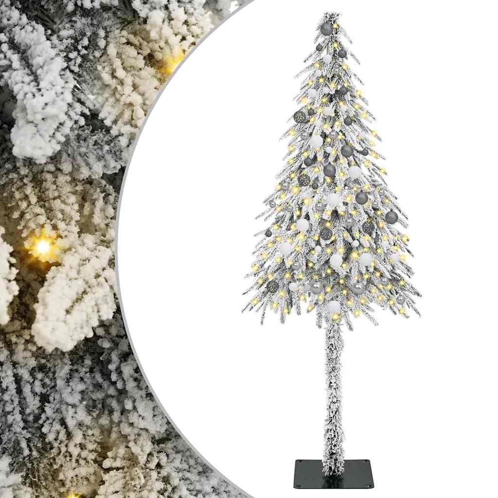 vidaXL Christmas Tree with 300 LEDs White 210 cm PE and Steel