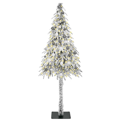 vidaXL Christmas Tree with 300 LEDs White 210 cm PE and Steel