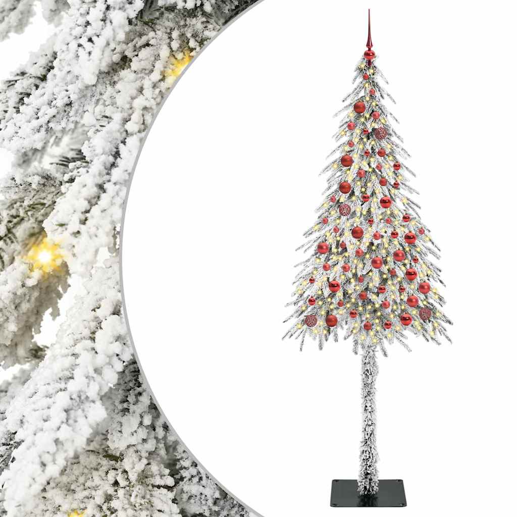 vidaXL Christmas Tree White 210 cm PE and Steel