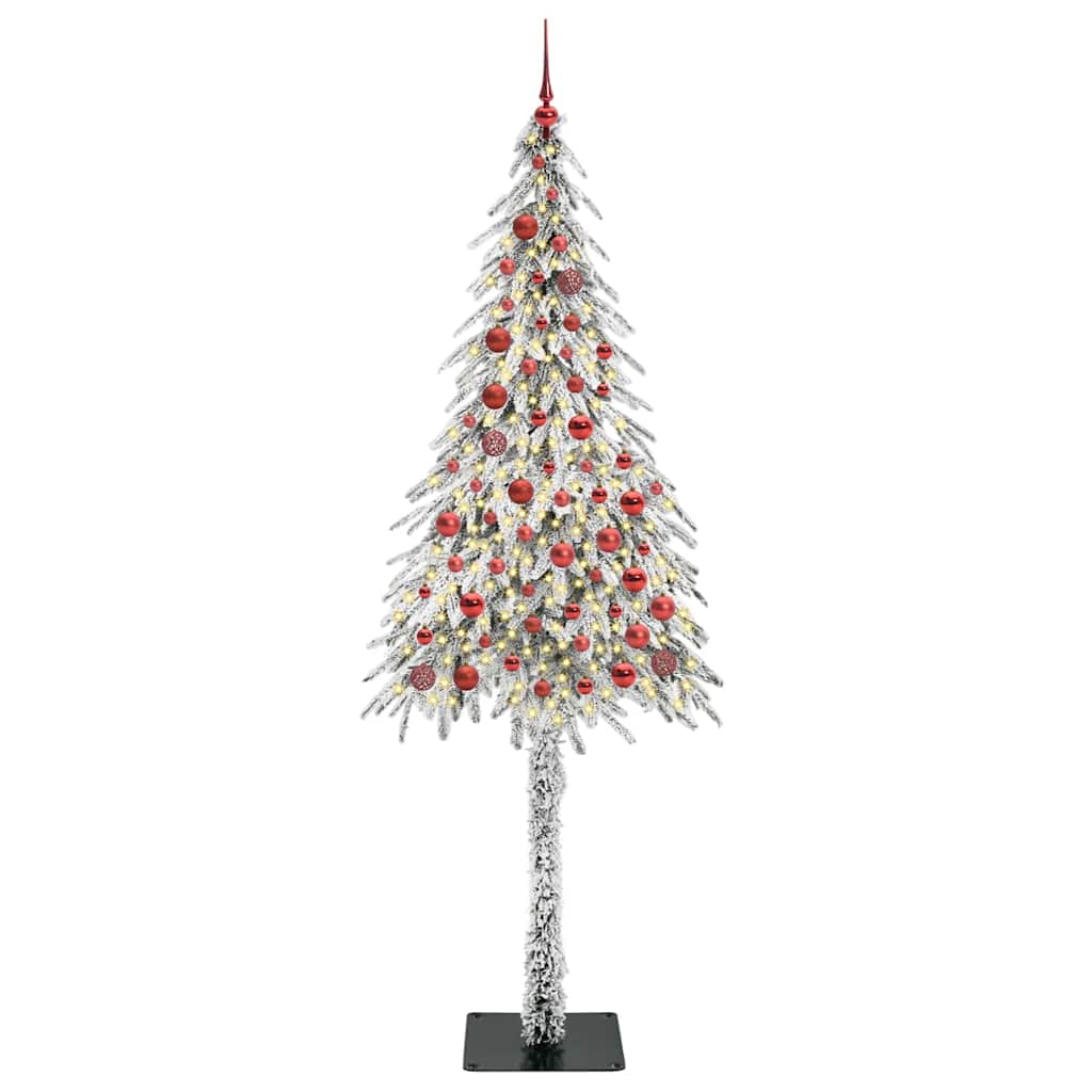 vidaXL Christmas Tree White 210 cm PE and Steel