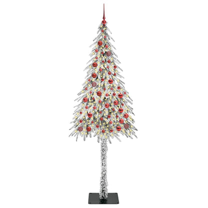 vidaXL Christmas Tree White 210 cm PE and Steel