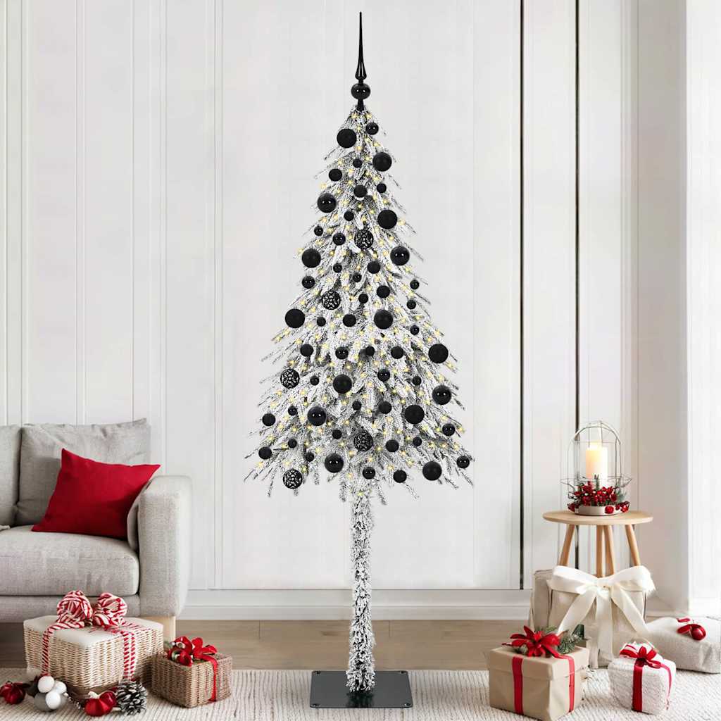 vidaXL Christmas Tree with 300 LEDs White 210 cm PE and Steel