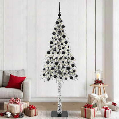 vidaXL Christmas Tree with 300 LEDs White 210 cm PE and Steel