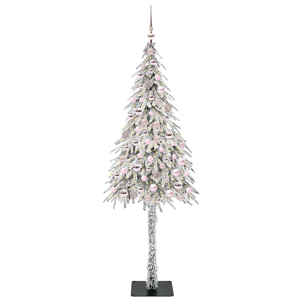 vidaXL Christmas Tree with 300 LEDs White 210 cm PE and Steel
