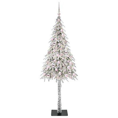 vidaXL Christmas Tree with 300 LEDs White 210 cm PE and Steel