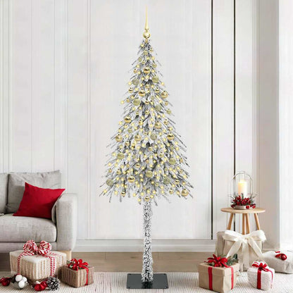 vidaXL Christmas Tree White 210 cm PE and Steel