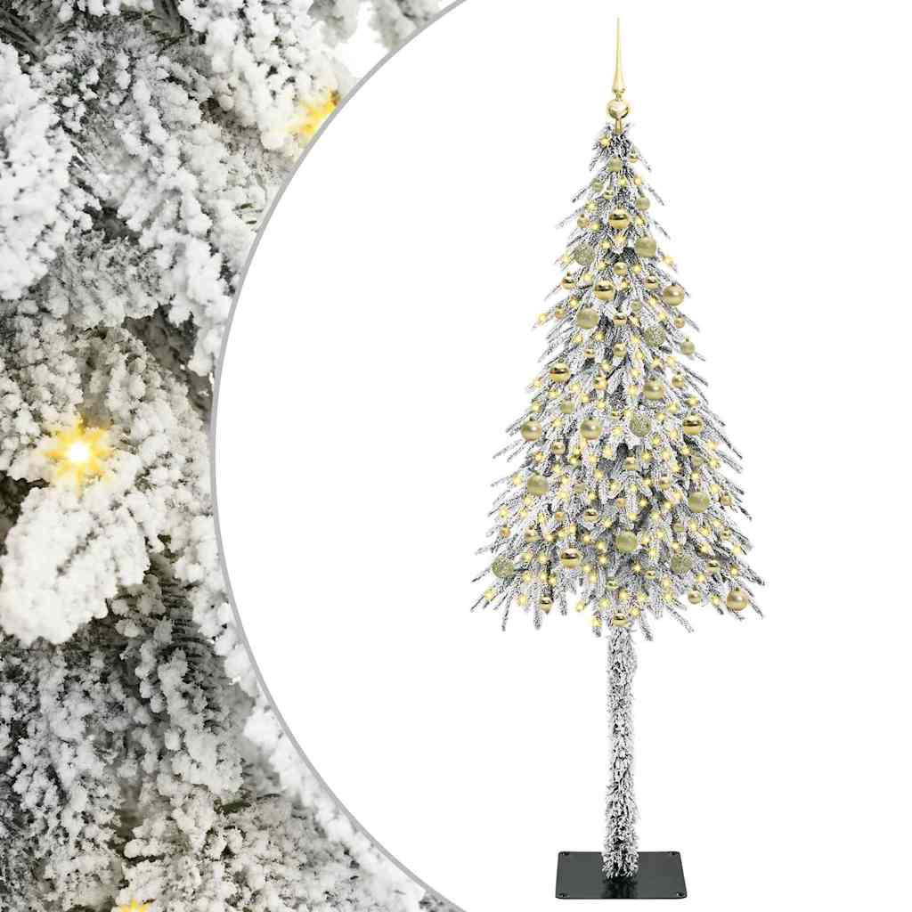 vidaXL Christmas Tree White 210 cm PE and Steel
