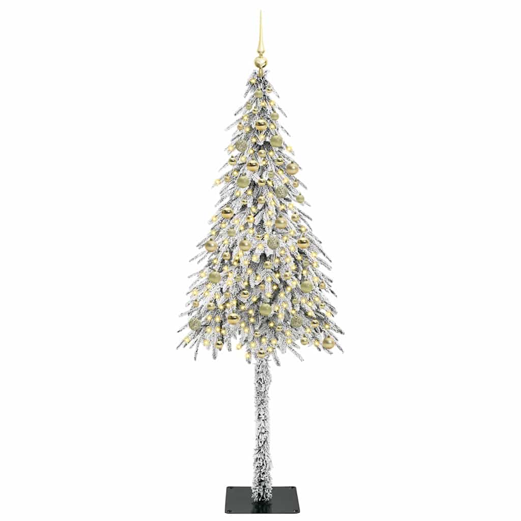 vidaXL Christmas Tree White 210 cm PE and Steel