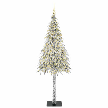 vidaXL Christmas Tree White 210 cm PE and Steel