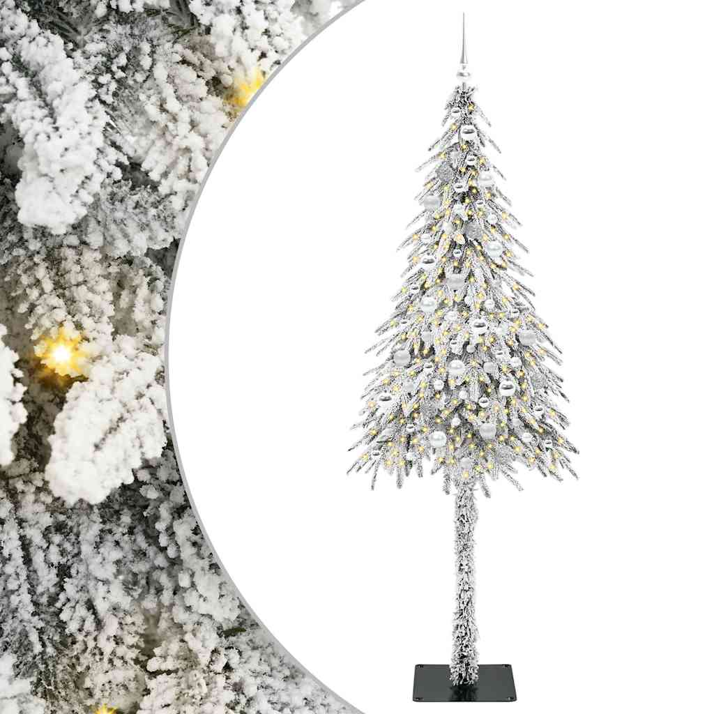 vidaXL Christmas Tree White 210 cm PE and Steel