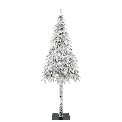 vidaXL Christmas Tree White 210 cm PE and Steel