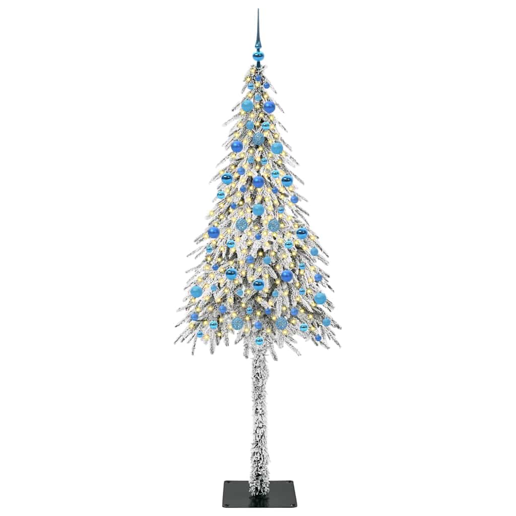 vidaXL Christmas Tree with 300 LEDs White 210 cm PE and Steel