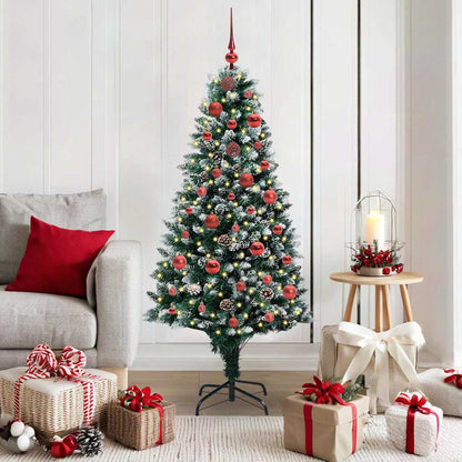 vidaXL Artificial Christmas Tree with 150 LEDs with Stand Green 150 cm
