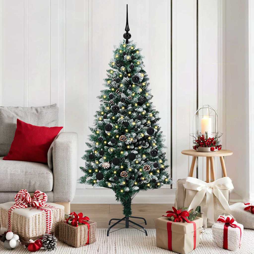 vidaXL Artificial Christmas Tree with 150 LEDs with Stand Green 150 cm