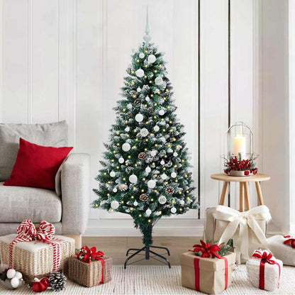 vidaXL Artificial Christmas Tree with 150 LEDs with Stand Green 150 cm