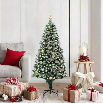 vidaXL Artificial Christmas Tree with 150 LEDs with Stand Green 150 cm