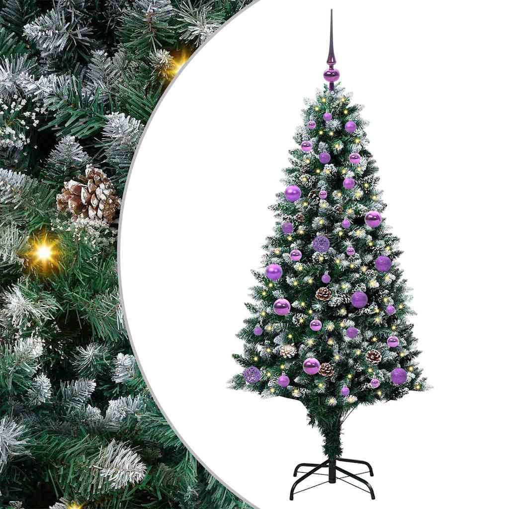 vidaXL Artificial Christmas Tree with 150 LEDs with Stand Green 150 cm