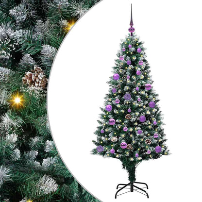 vidaXL Artificial Christmas Tree with 150 LEDs with Stand Green 150 cm