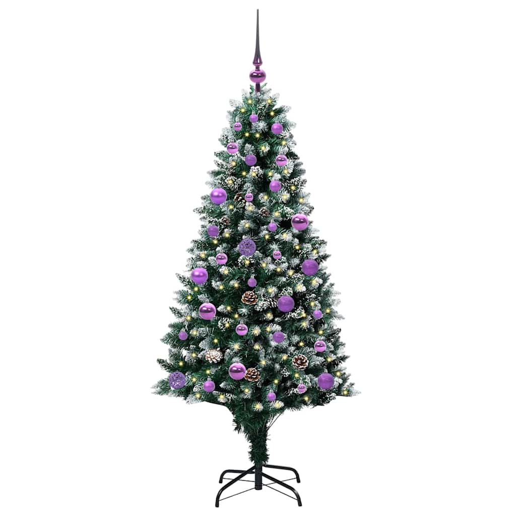 vidaXL Artificial Christmas Tree with 150 LEDs with Stand Green 150 cm