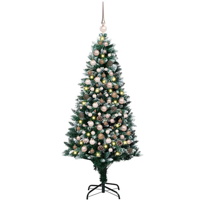 vidaXL Artificial Christmas Tree with 300 LEDs with Stand Green 180 cm