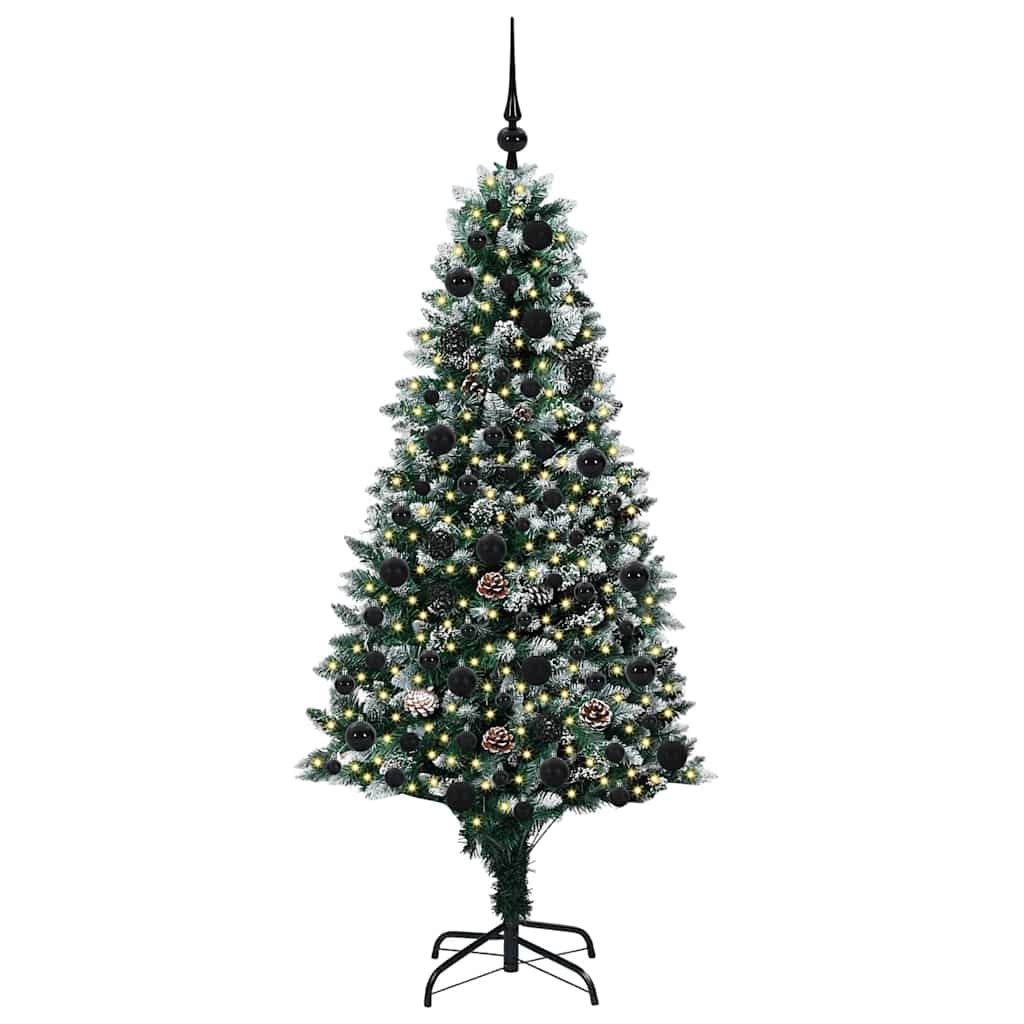 vidaXL Artificial Christmas Tree with 300 LEDs with Stand Green 180 cm