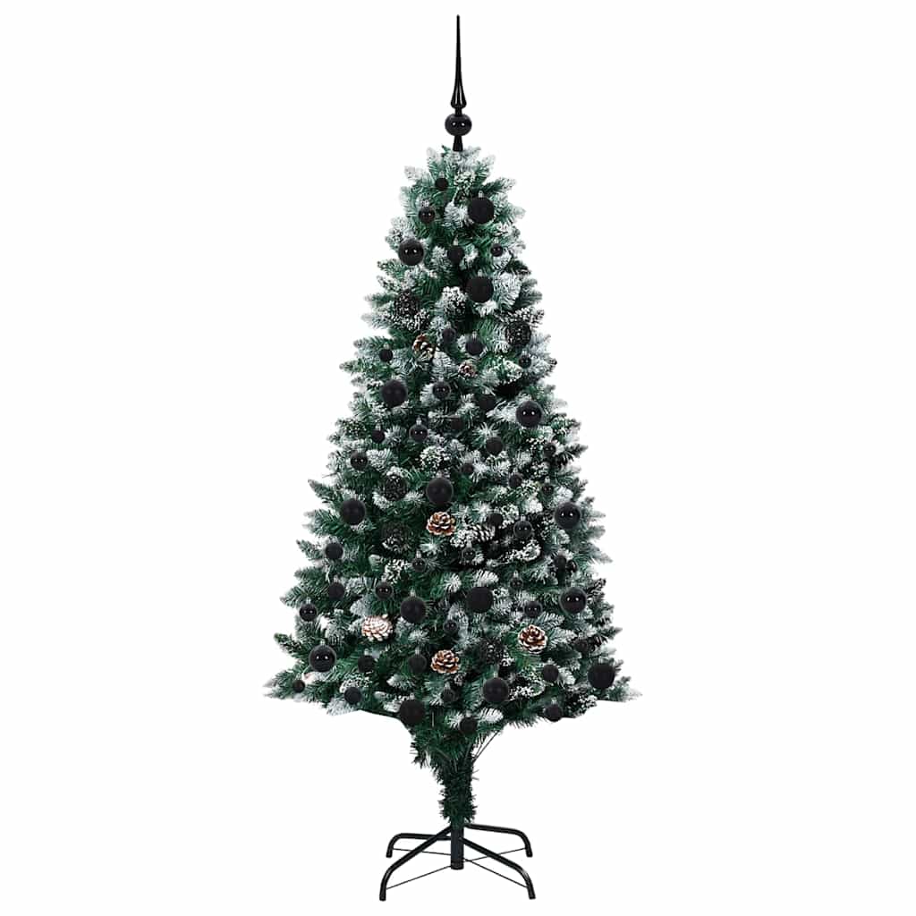 vidaXL Artificial Christmas Tree with 300 LEDs with Stand Green 180 cm