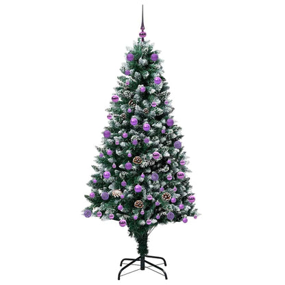 vidaXL Artificial Christmas Tree with 300 LEDs with Stand Green 180 cm