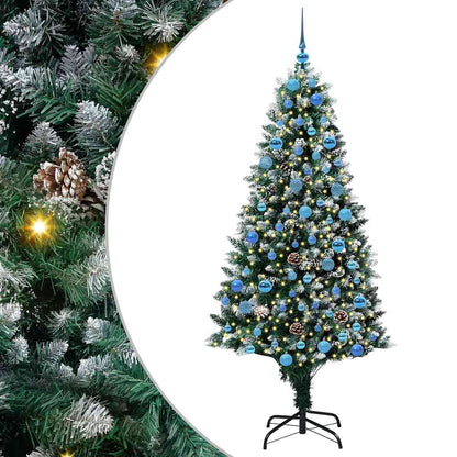 vidaXL Artificial Christmas Tree with 300 LEDs with Stand Green 180 cm