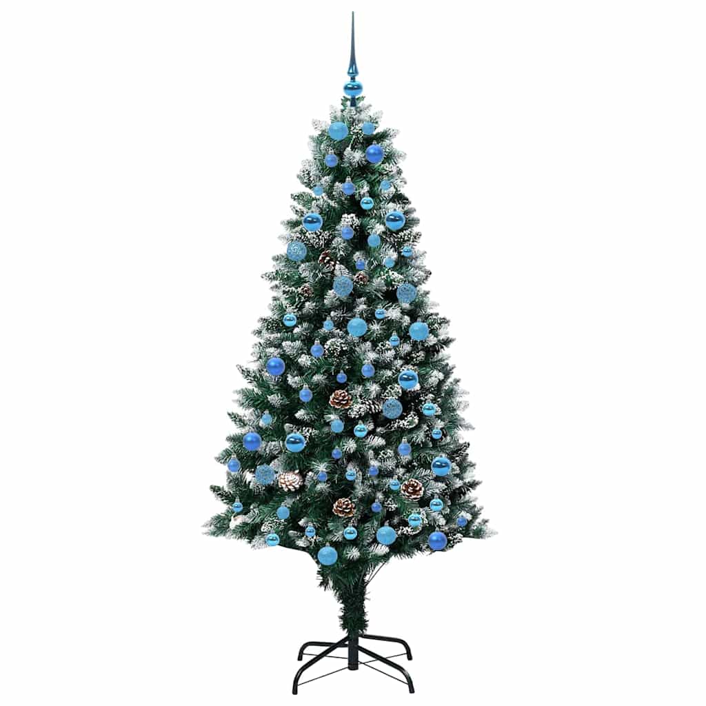 vidaXL Artificial Christmas Tree with 300 LEDs with Stand Green 180 cm