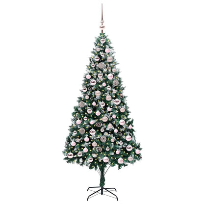 vidaXL Artificial Christmas Tree with 300 LEDs with Stand Green 210 cm
