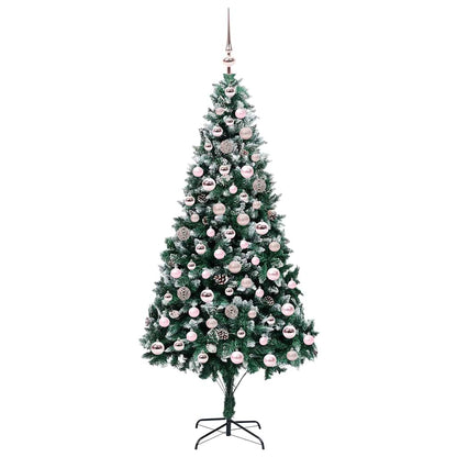 vidaXL Artificial Christmas Tree with 300 LEDs with Stand Green 210 cm