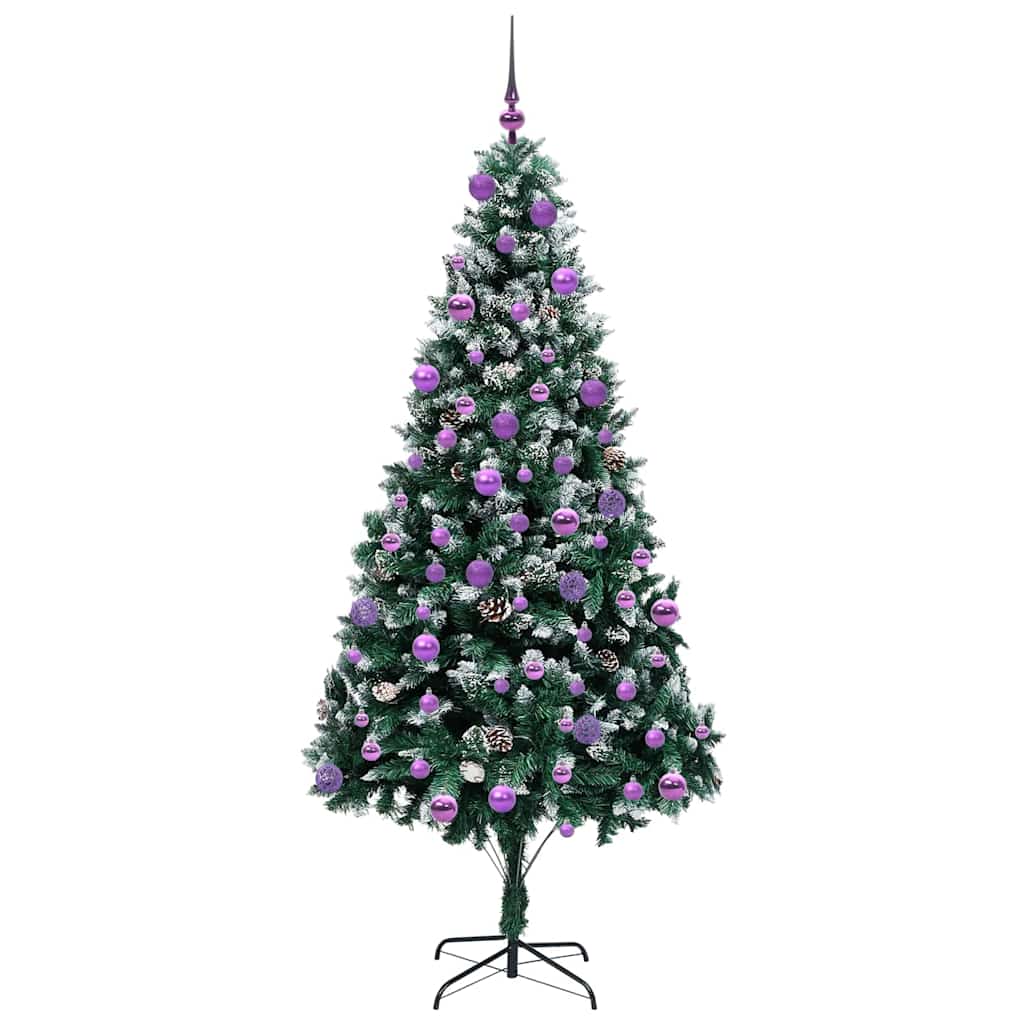 vidaXL Artificial Christmas Tree with 300 LEDs with Stand Green 210 cm