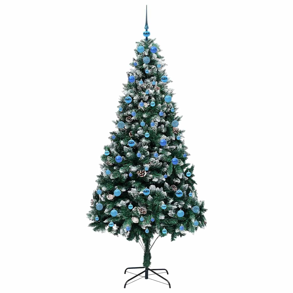 vidaXL Artificial Christmas Tree with 300 LEDs with Stand Green 210 cm