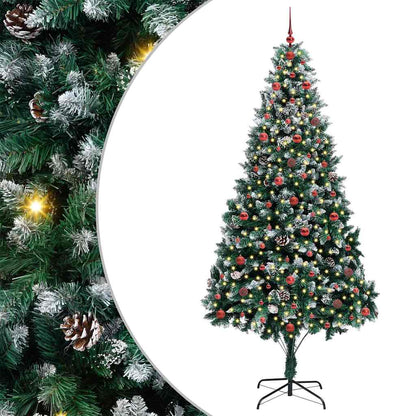 vidaXL Artificial Christmas Tree with 300 LEDs with Stand Green 240 cm