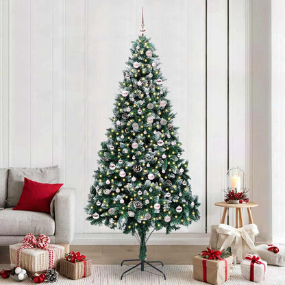 vidaXL Artificial Christmas Tree with 300 LEDs with Stand Green 240 cm