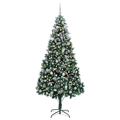 vidaXL Artificial Christmas Tree with 300 LEDs with Stand Green 240 cm