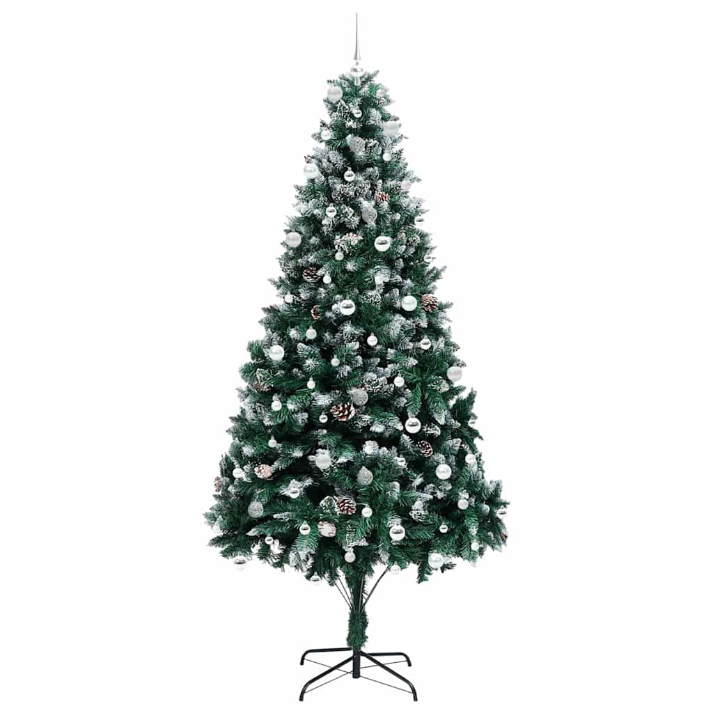 vidaXL Artificial Christmas Tree with 300 LEDs with Stand Green 240 cm