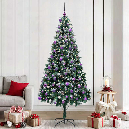 vidaXL Artificial Christmas Tree with 300 LEDs with Stand Green 240 cm