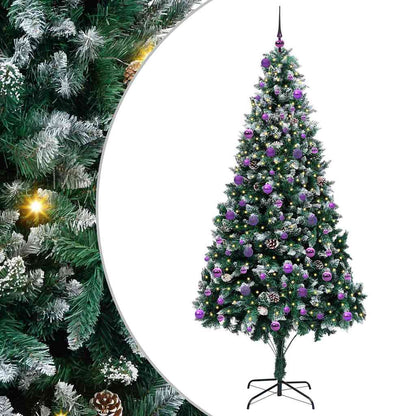 vidaXL Artificial Christmas Tree with 300 LEDs with Stand Green 240 cm